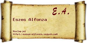 Eszes Alfonza névjegykártya